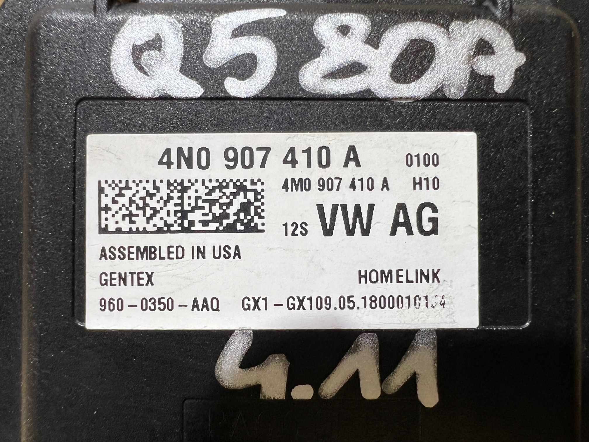 AUDI Q5 80A modul Bedienteil BRAMY HOMELINK 4N0907410A