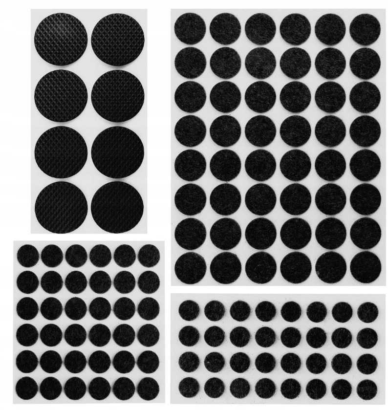 PODKŁADKI POD MEBLE KRZESŁA FILCOWE 125 SZT ZESTAW Materiał filc