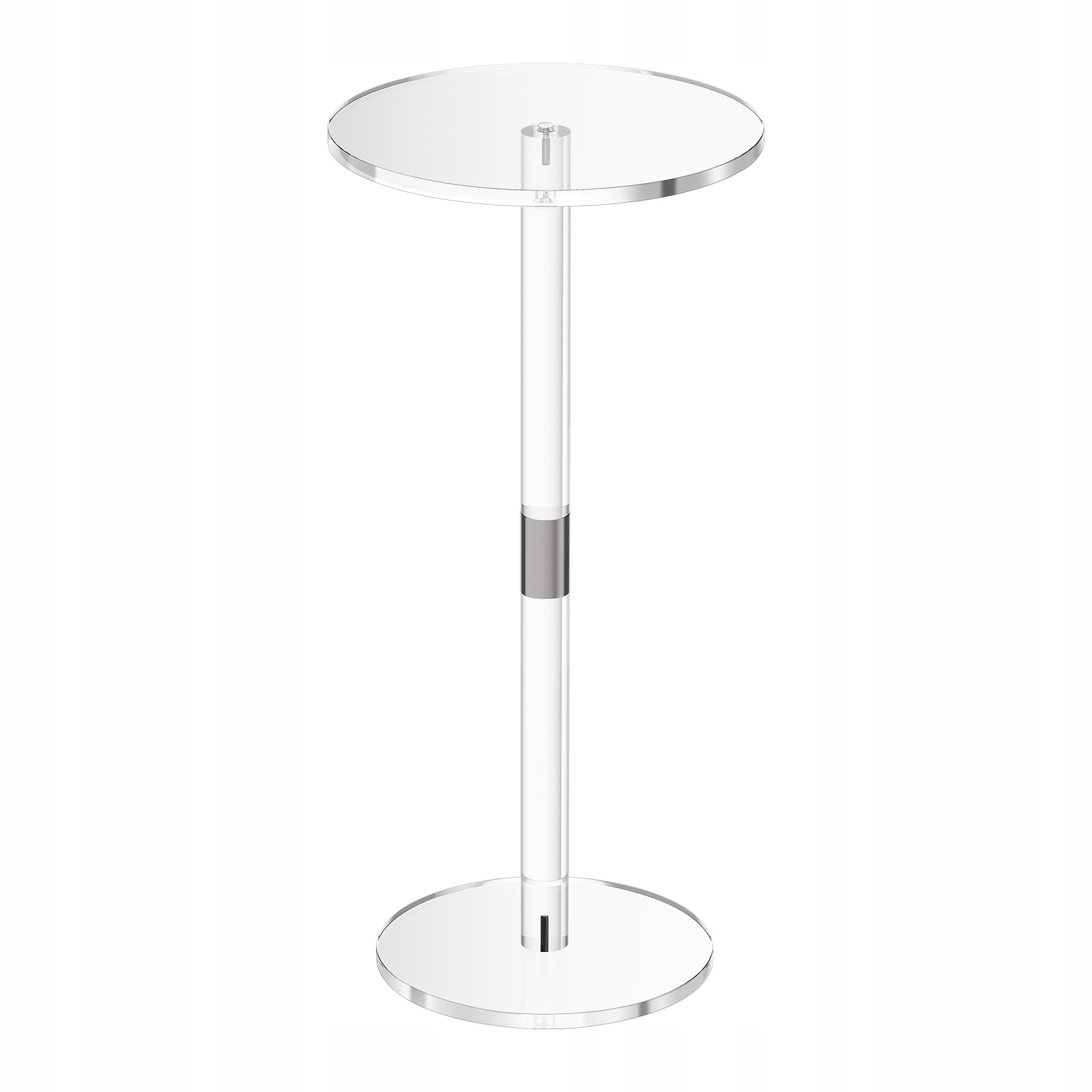 Vevor Konferenčný Stolík Akrylový, Priehľadný, Okrúhly, Pevný Dizajn