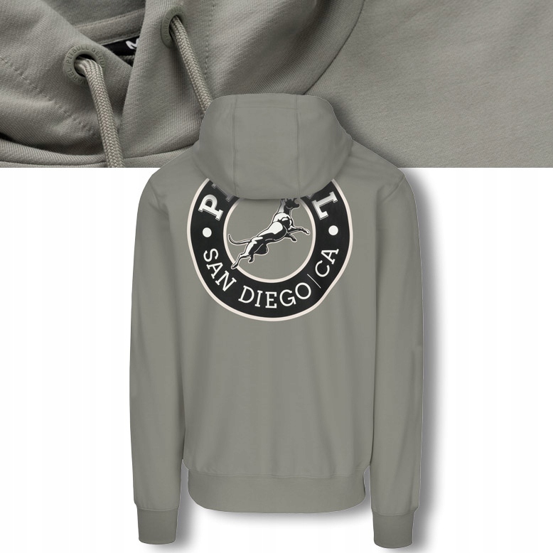 Pánská Mikina s kapucí Pitbull Klasická Klokanka s potiskem San Diego Ca