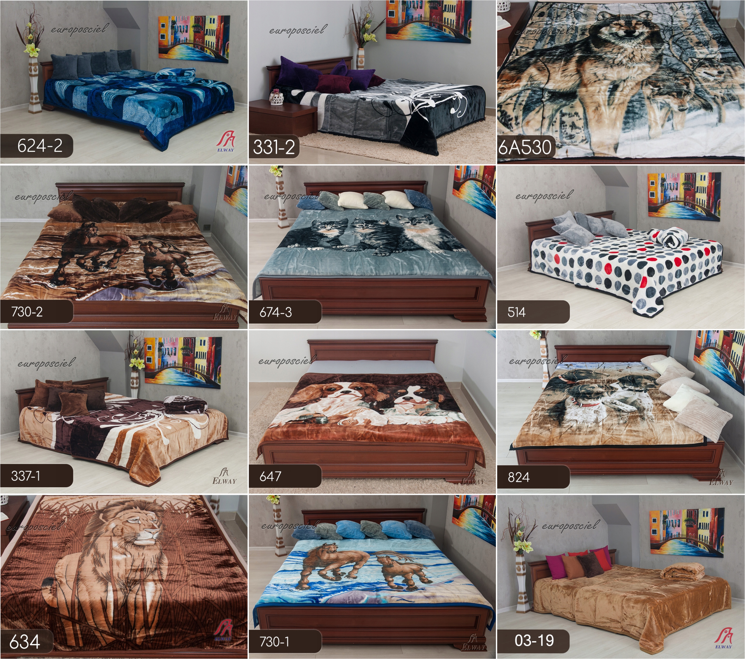 Koc Akrylowy Elway 160/210 Gruby Narzuta Koce Szerokość produktu 160 cm