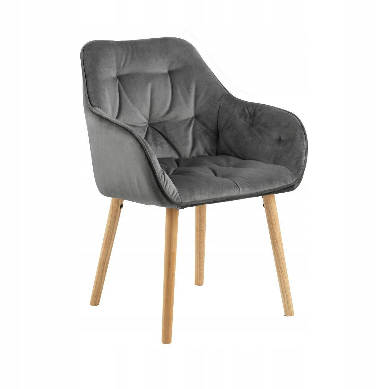 Šedá Jedálenská Stolička Čalúnená Stolička do obývacej izby s podrúčkami