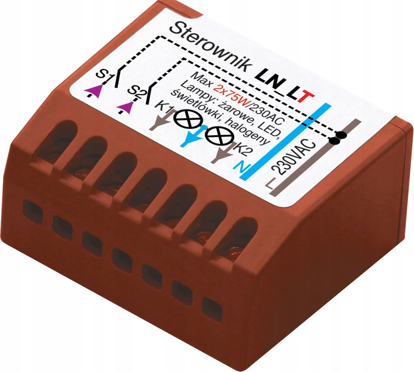 Dea prijímač Ln_lt 2 ovládacie kanály Led 230V