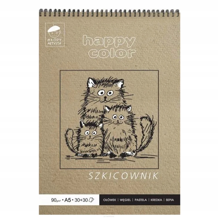 Blok szkicownik A5 Happy Color EAN (GTIN) 5905130007767