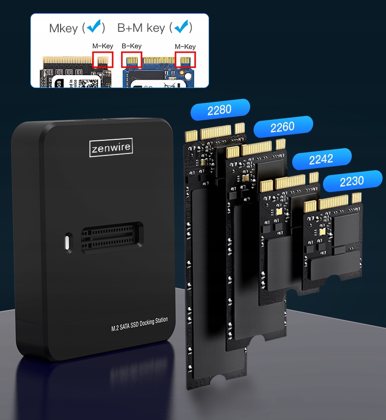 Adapter Czytników Dysków SSD M.2 2w1 SATA NGFF NVME PCIe M2