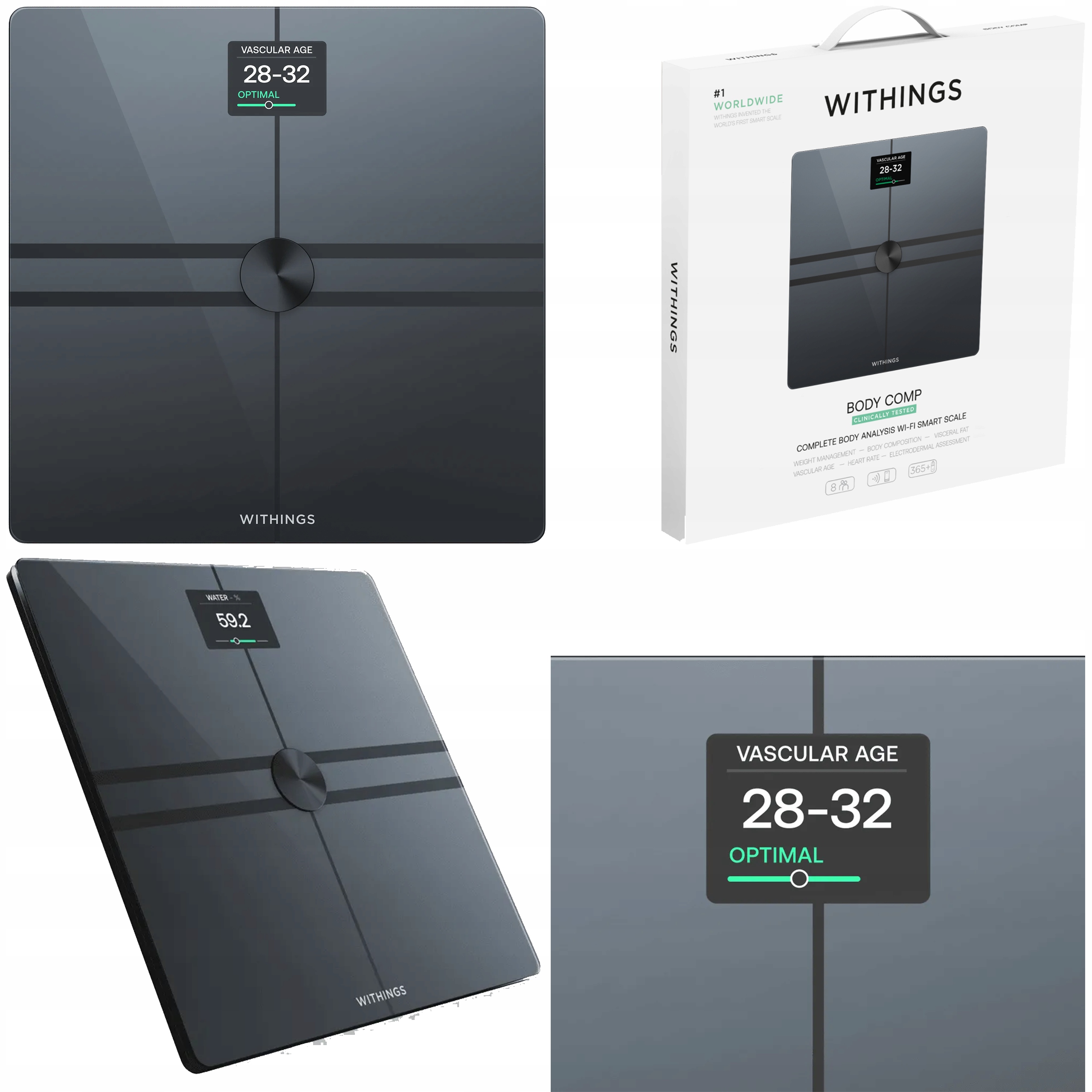 Withings Body Comp – váha s analýzou složení tělesné hmotnosti a měřením tepové frekvence