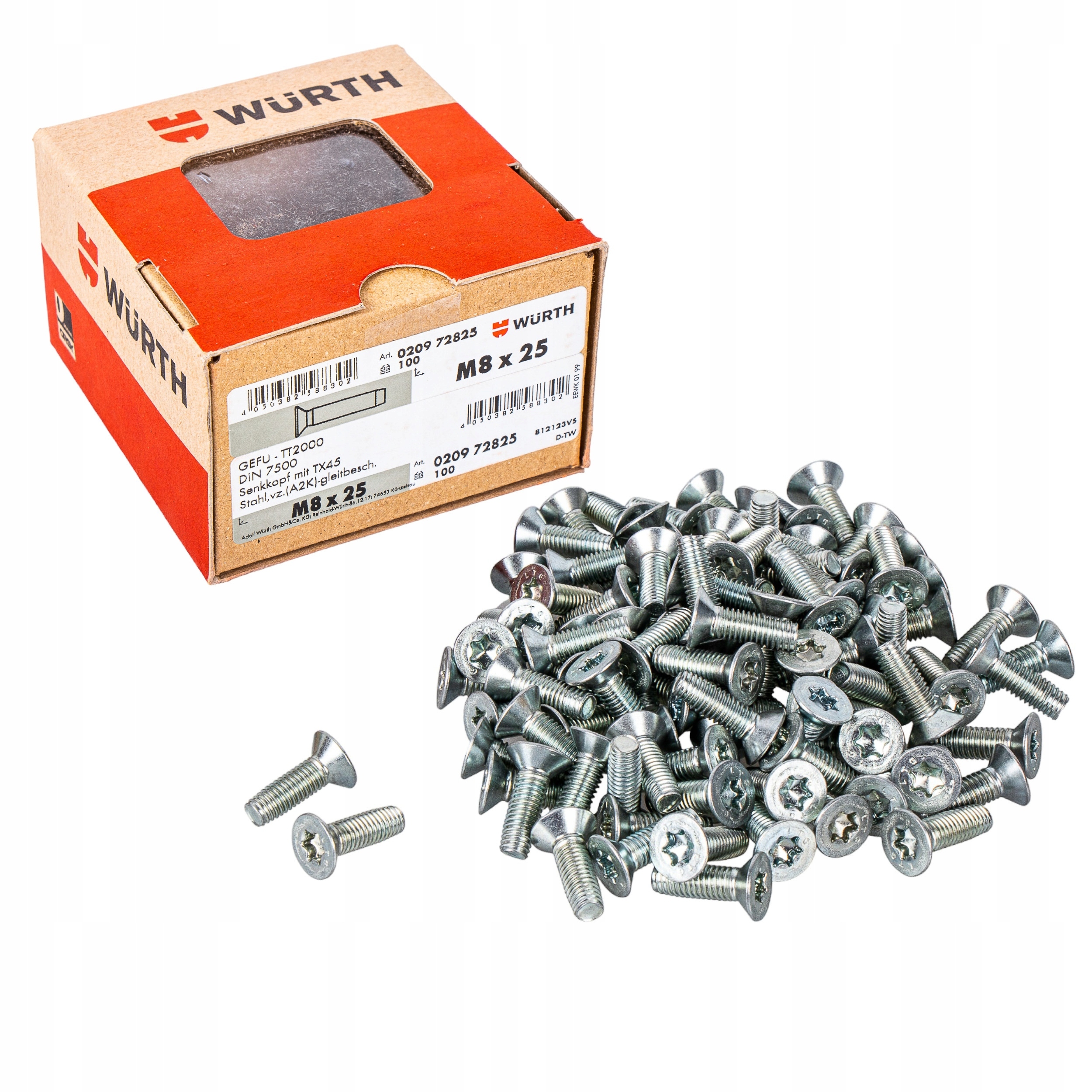 Šroub Gefu DIN7500 TX45 A2K M8,0X25