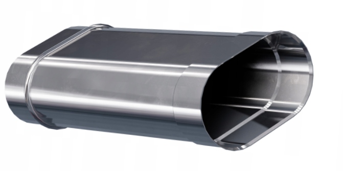 Ko Trubka komínová trubka oválná 120 x 225 mm gr 0,8 mm 0,5 m komínová vložka
