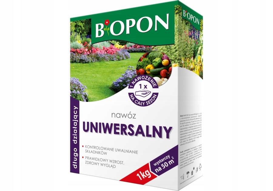 

Nawóz wieloskładnikowy Biopon granulat 1 kg