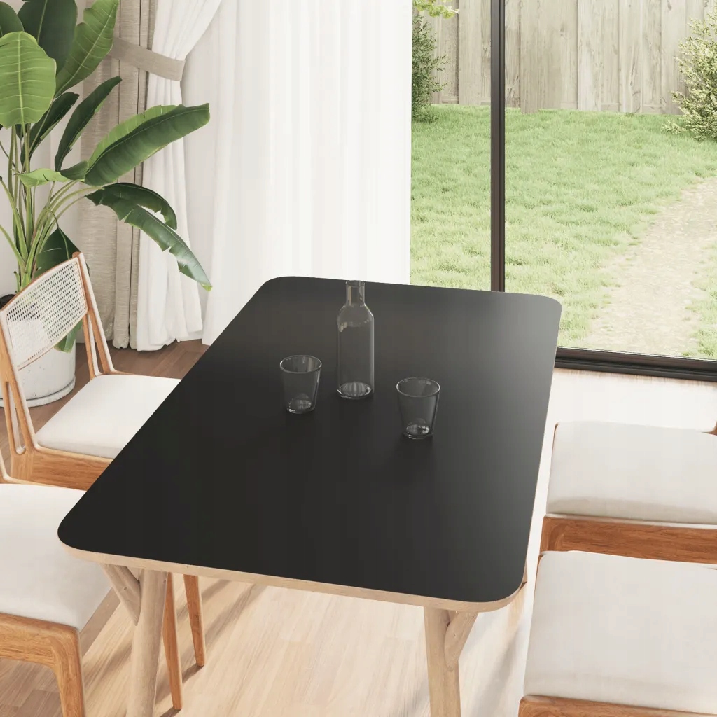 vidaXL Tapety na nábytek samolepicí matné černé 90 x 500 cm Pvc
