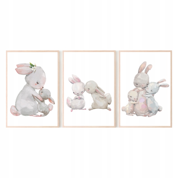

Zestaw 3 plakaty A3 króliczki kochajmy się