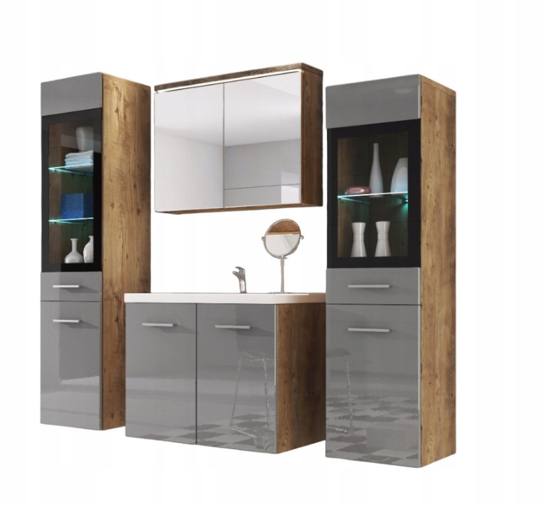 Koupelnový nábytek Udine Umyvadlo Zrcadlo Vitrína