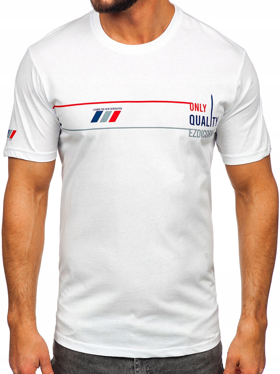 

T-shirt Koszulka Męska Biała 14772 ROZMIAR_2XL