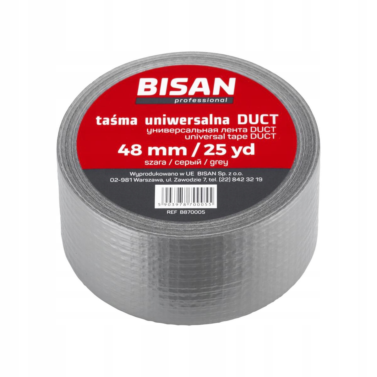 

Taśma Uniwersalna Szara Duct Tape 48MM X 50MB