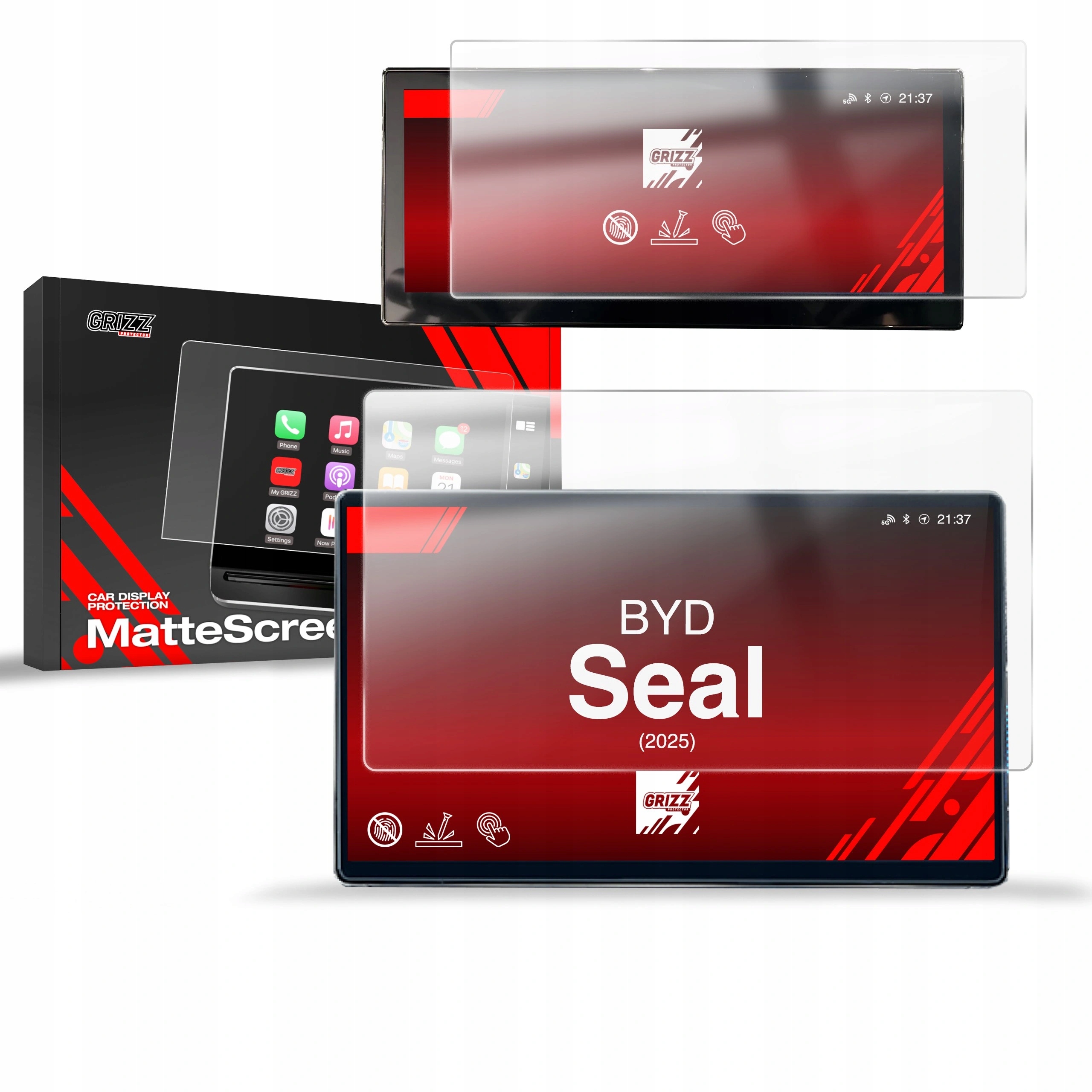 Ochranná matná fólia GrizzGlass CarDisplay pre Byd Seal (2025) [2v1]