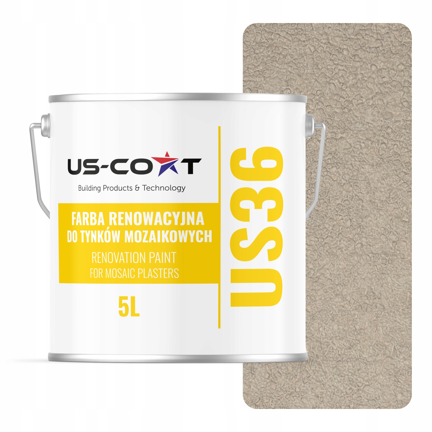 Renovačná farba na mozaikovú omietku 5L Rýchla obnova Krémová RAL9001