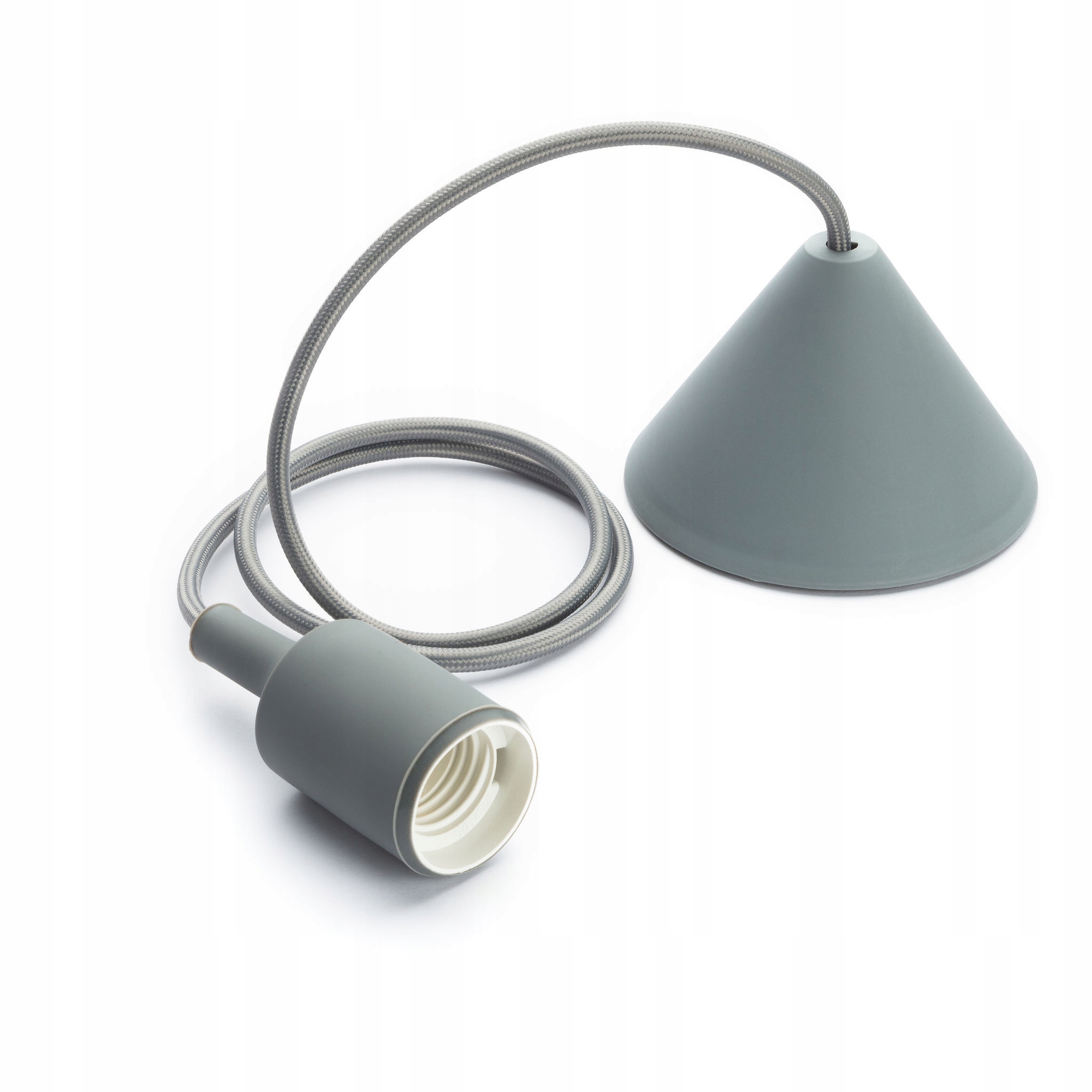 

Lampa wisząca oprawa E27 zwis Szara silikonowa