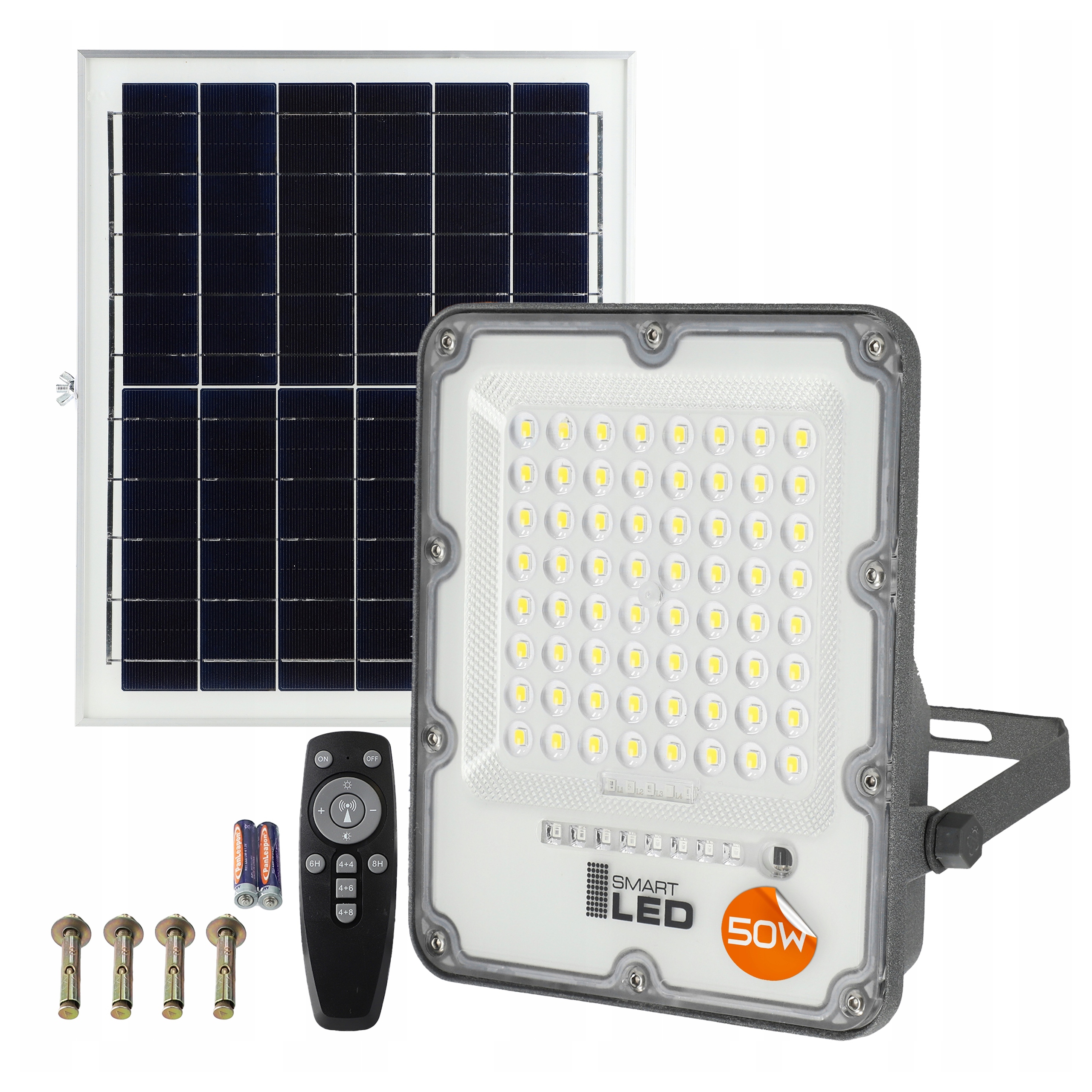 Solární Lampa Halogen Venkovní Led osvětlení Senzor smrti Dálkový Ovladač 50W