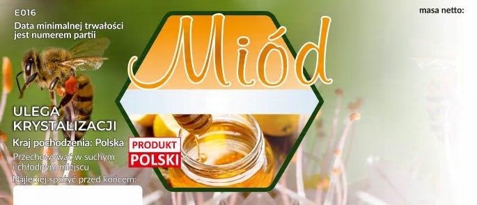 

Etykiety na miód uniwersalne opakowanie 100 szt