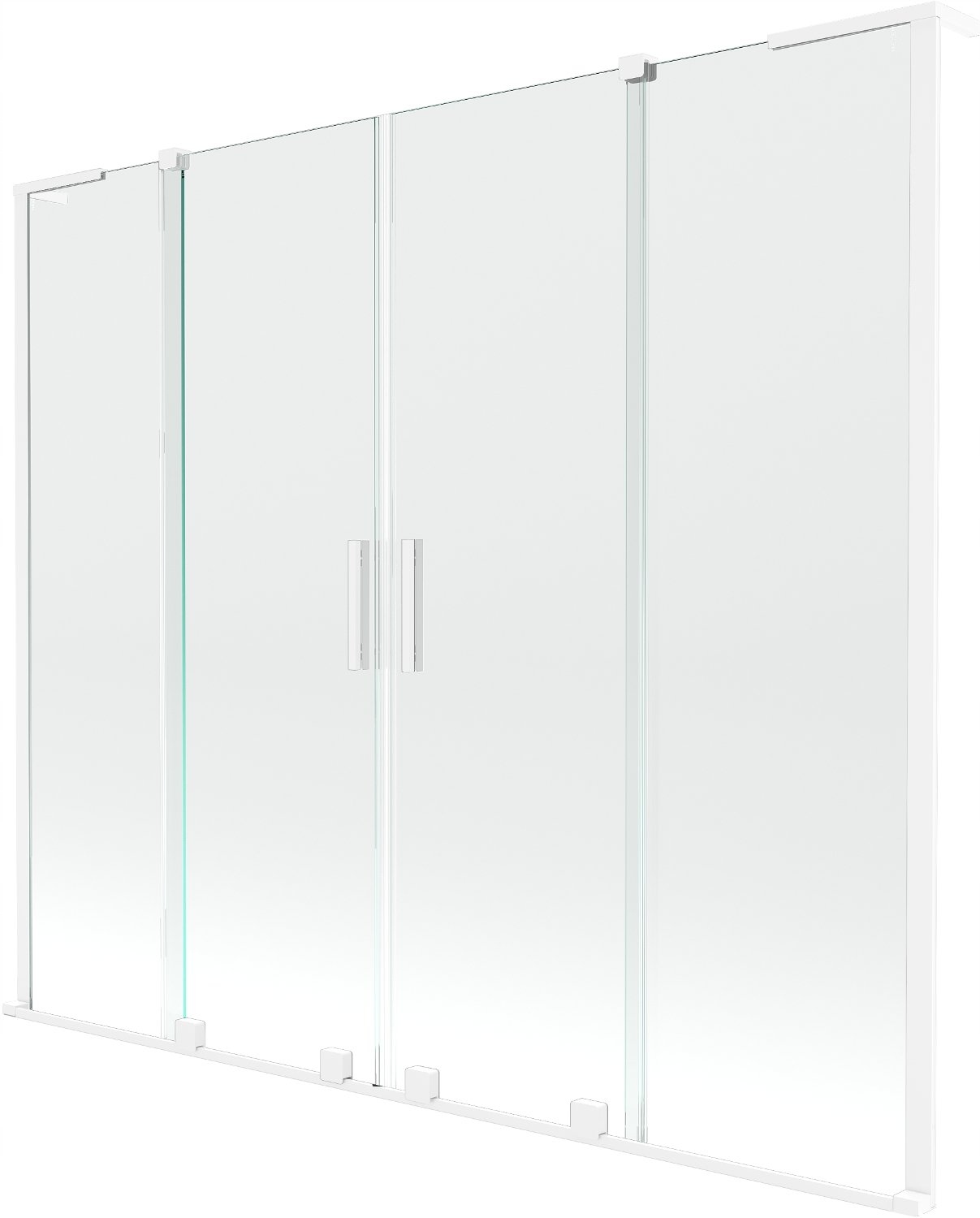 Mexen Velar L Duo Parawan Nawannowy 2-SKRZYDŁOWY 200X150 Transparent Biały