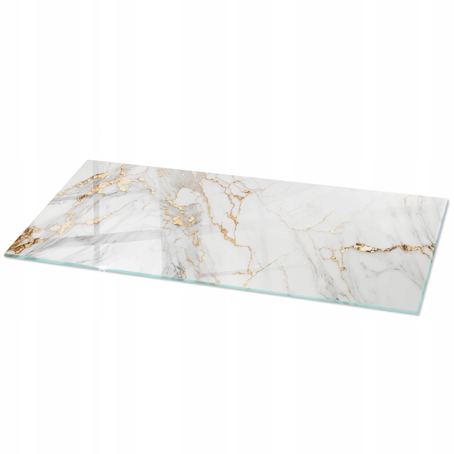 Dekoratívna sklenená doska so vzorom Elegantný mramor s vlascami 125 x 50 cm