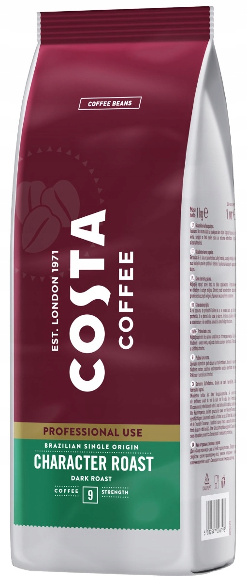 Levně Káva Costa Coffee Pro Brazilian Blend, zrnková, 1 kg