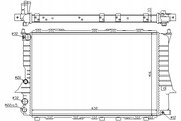 Nissens Je Chladič Motoru Audi 100 A6 1.8-2.5D 12.