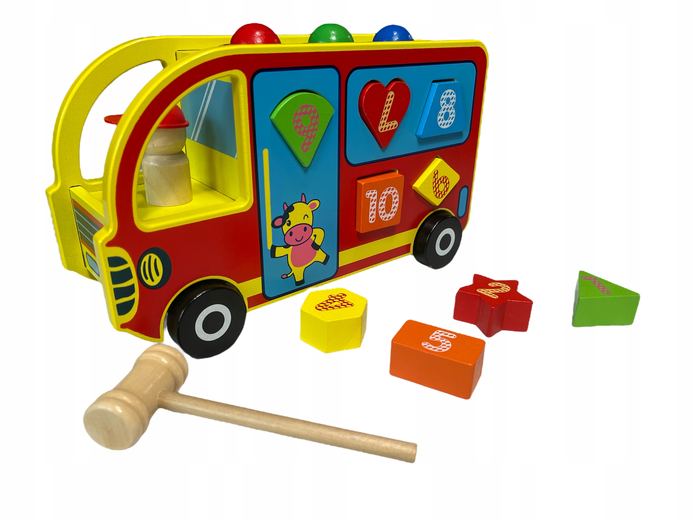 

Edukacyjny drewniany Sorter Auto