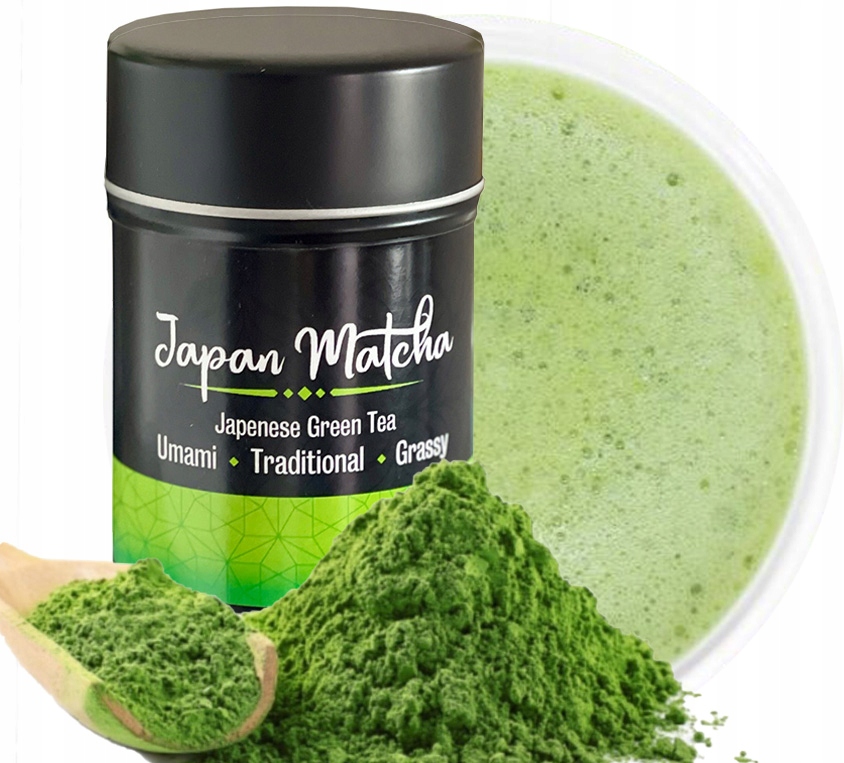 Japońska Matcha Premium w Metalowej Puszce 100G Zielona Herbata z Japonii