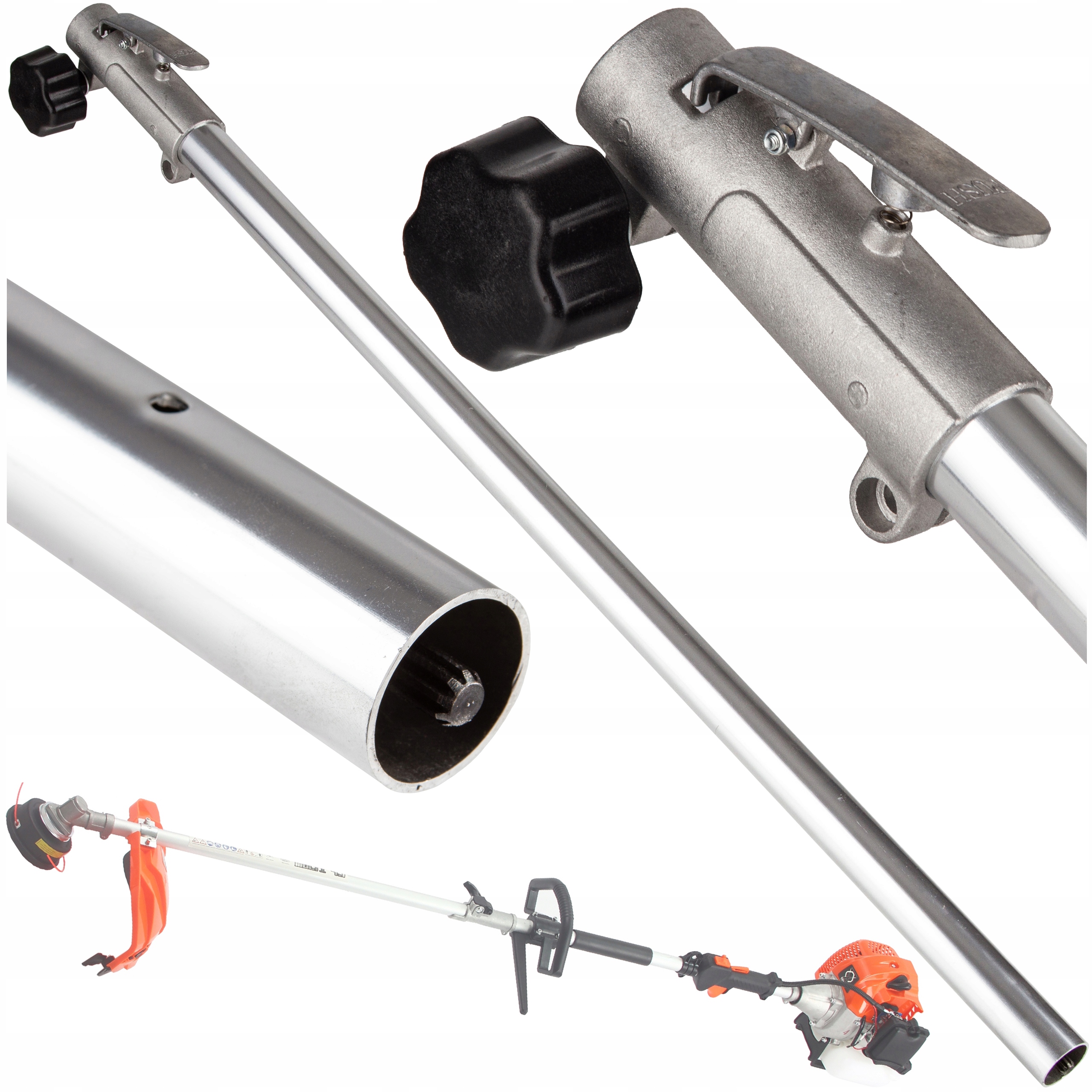 UNIWERSALNA PRZEDŁUŻKA RURA KPL DO KOSY 4w1 PODKASZARKI 80,5CM 28MM 9f