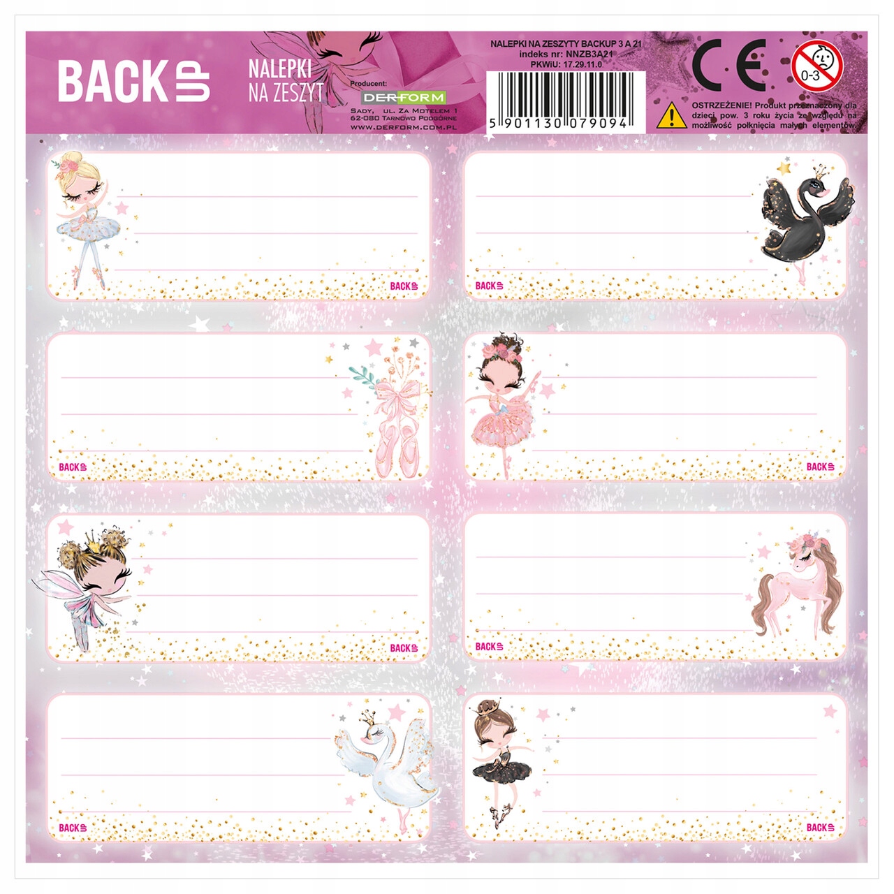 НАКЛЕЙКИ НА ТЕТРАДЬ baletnice BACKUP