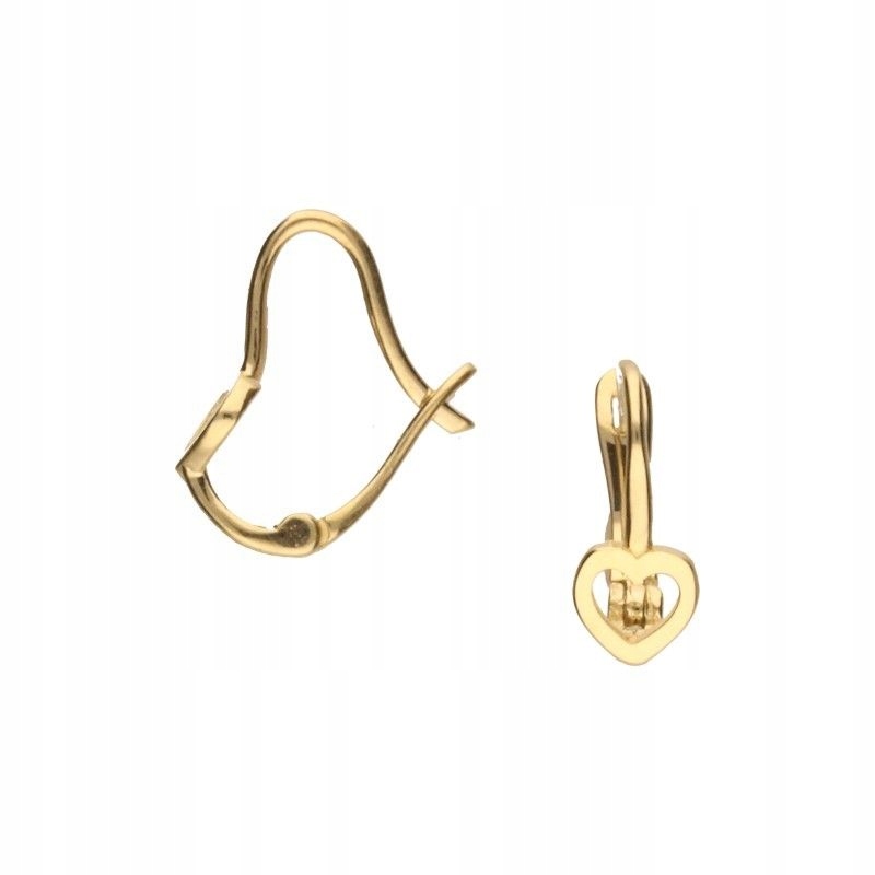 Náušnice zlaté 585 srdíčko na anglickém zapínání 14KT jsou ideální jako dárek