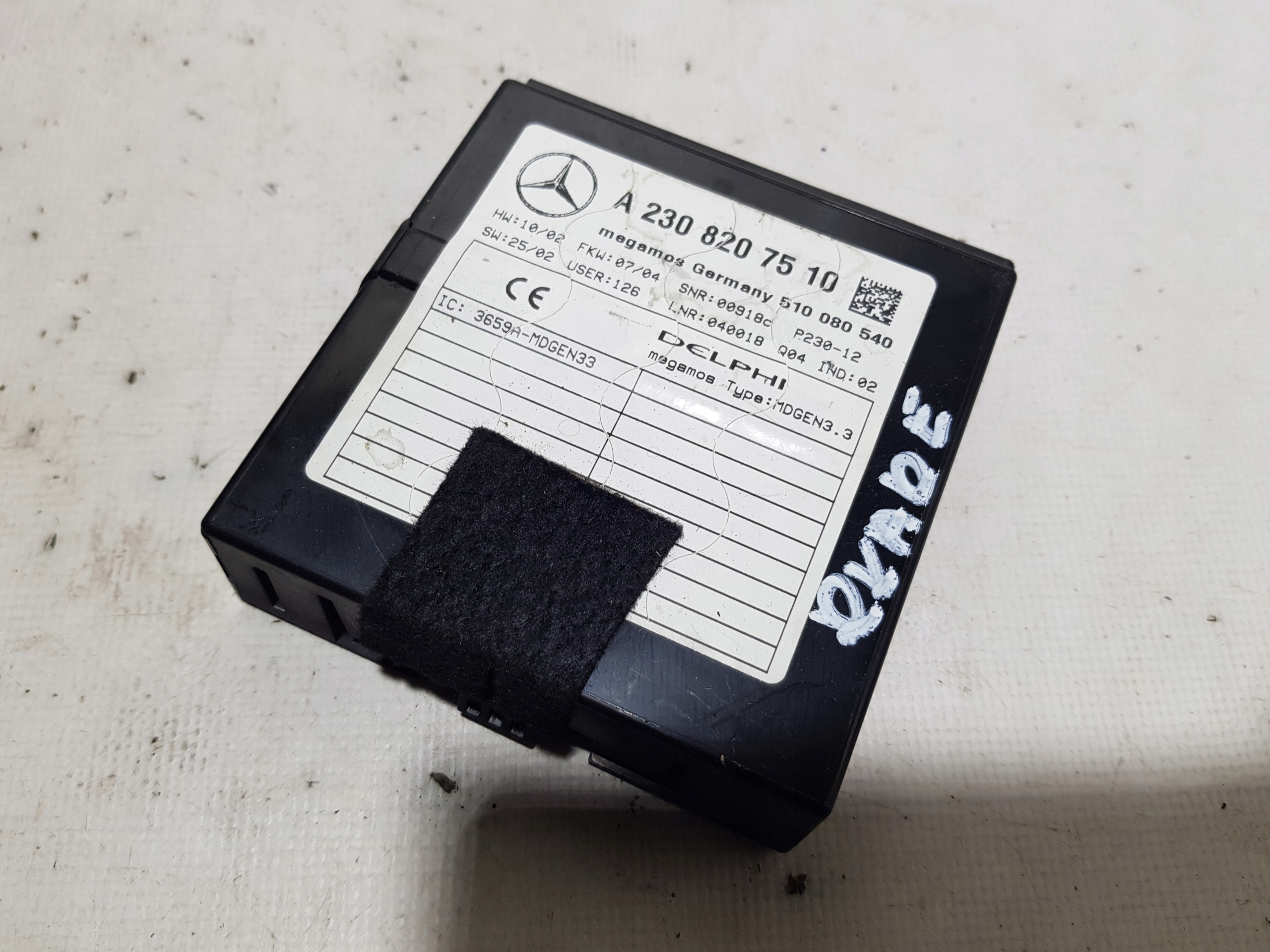 module alarm module control unit MERCEDES SL R230 W230 A2308207510
