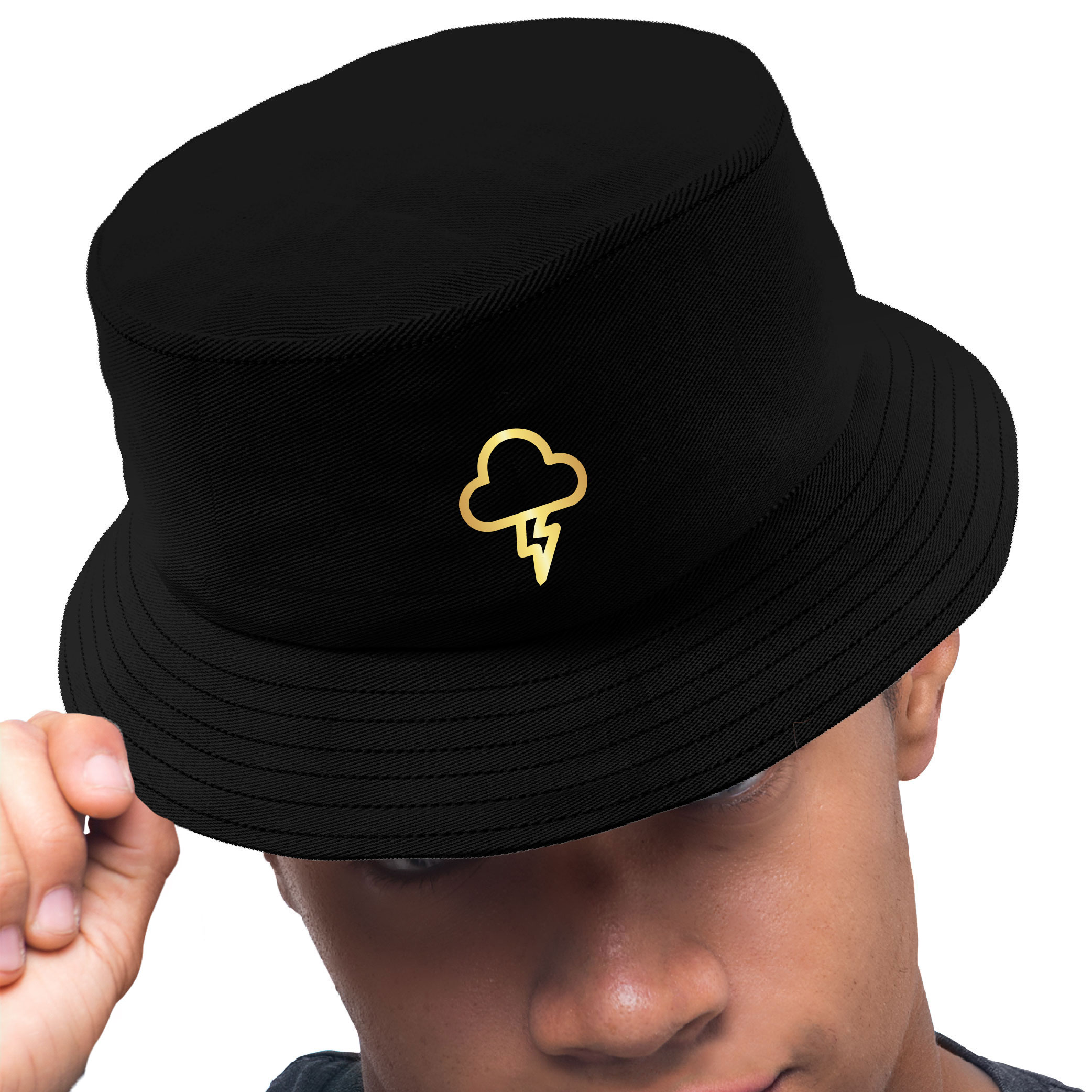 

Bucket Hat Piorun Złoty Kapelusz Czapka Błyskawica