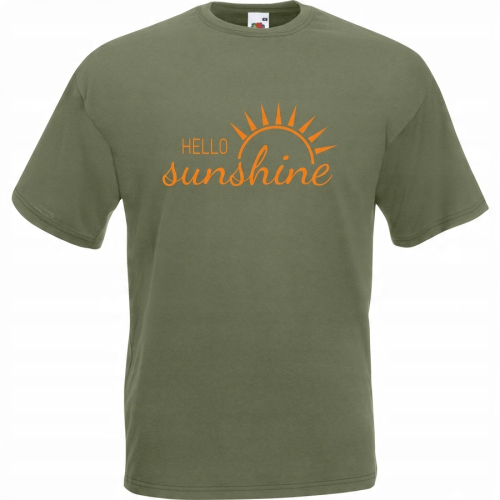 

Koszulka hello sunshine słońce S oliwkowa