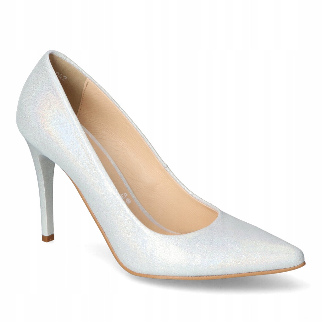 Dámské lodičky na podpatku Arka Bílé Semišové Kožené 39