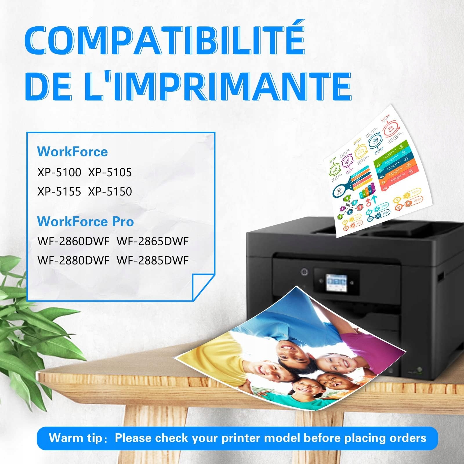 SANCTINK Tusze 502XL Do Epson XP-5100 XP-5105 WF-2860 WF-2865 6 Sztuk — miniatura 2