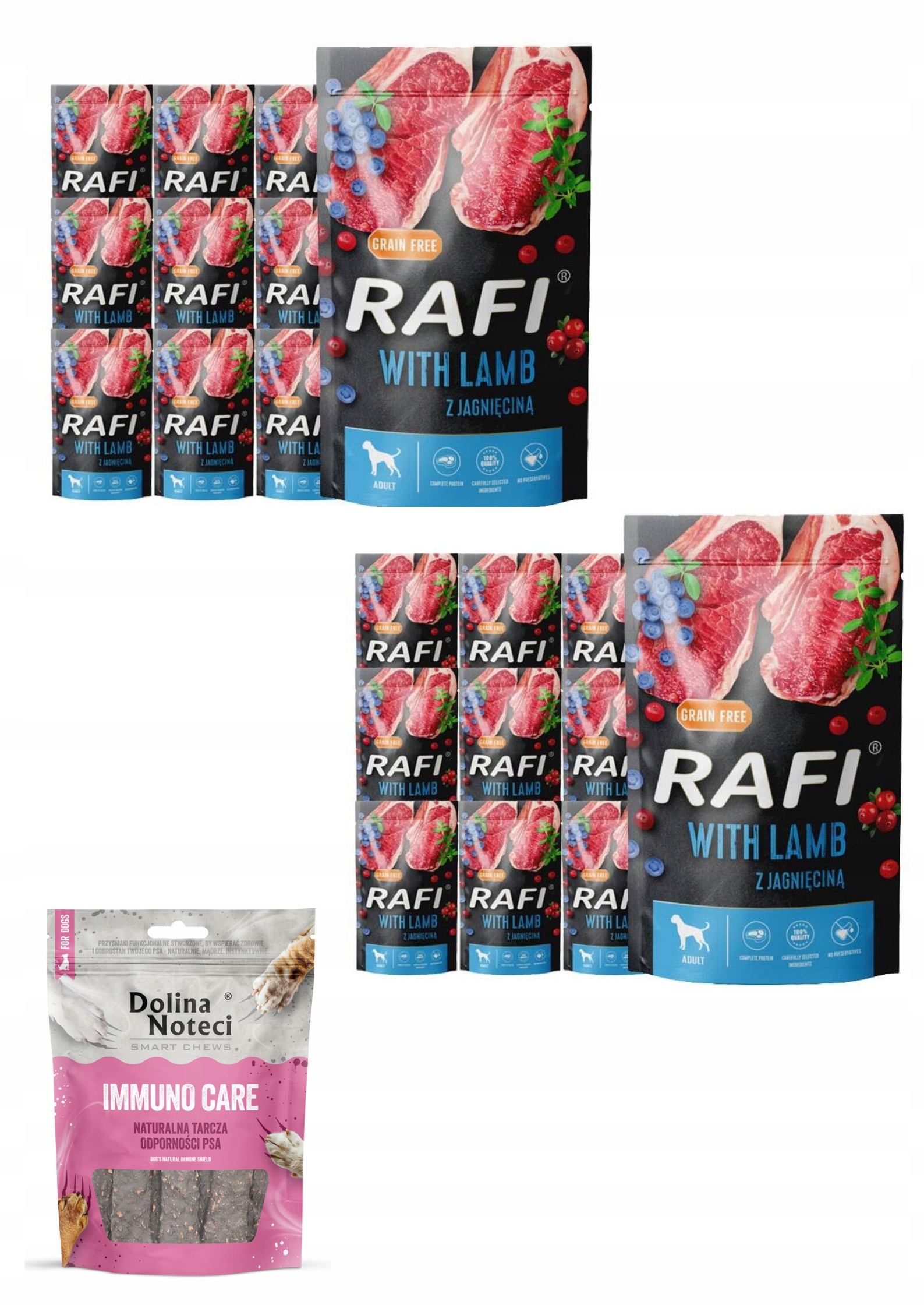 Rafi z jagnięciną saszetka dla psa Pakiet 20 x 300 g Immuno Care