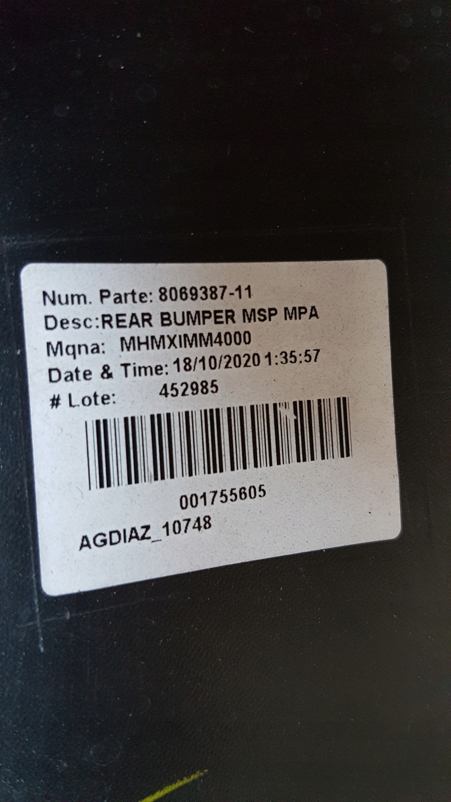 bumper rear BMW Seria 3 G20 m-packet PDC 8069387