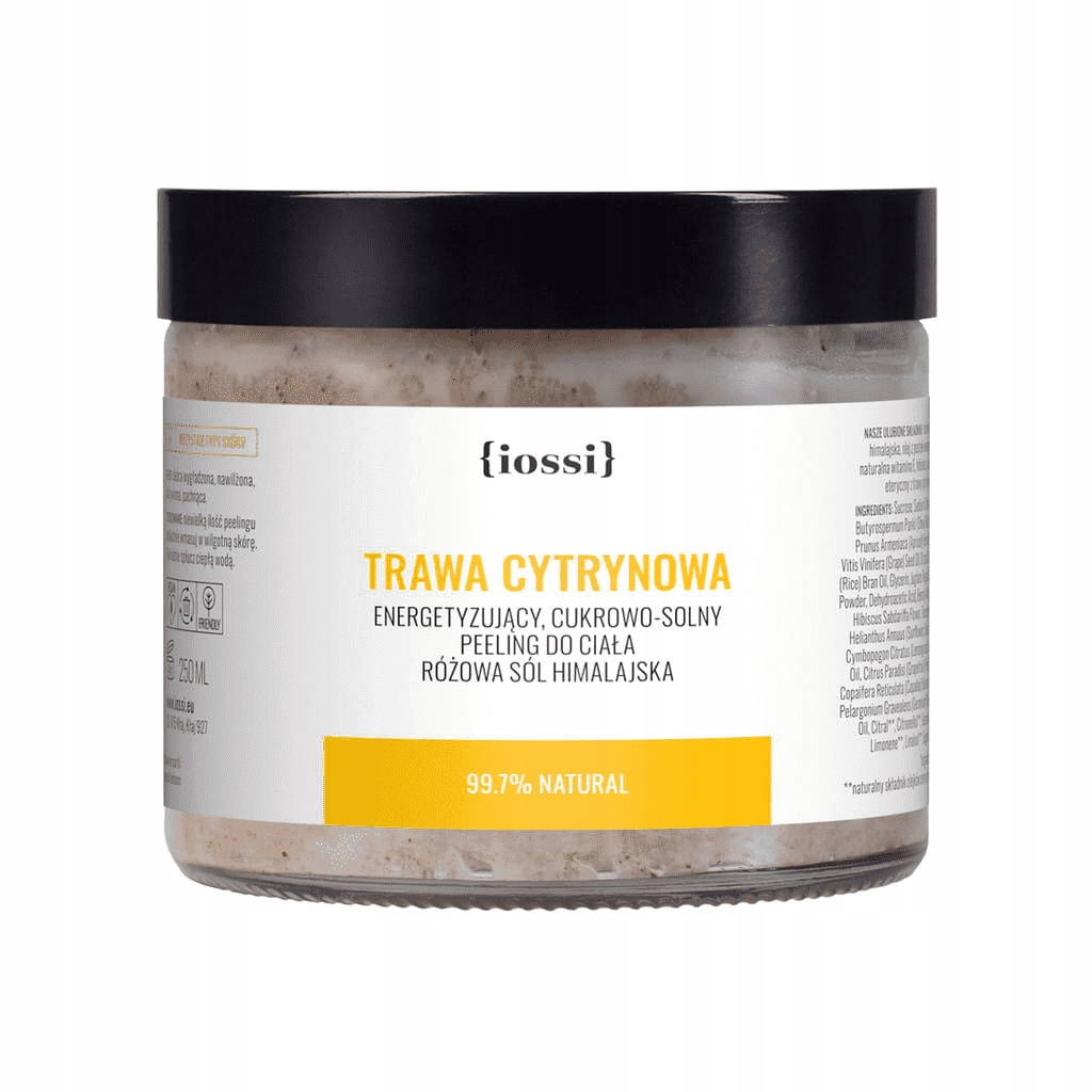 Iossi Sugar Scrub Energizující cukrový peeling Tráva Citronová 250 ml