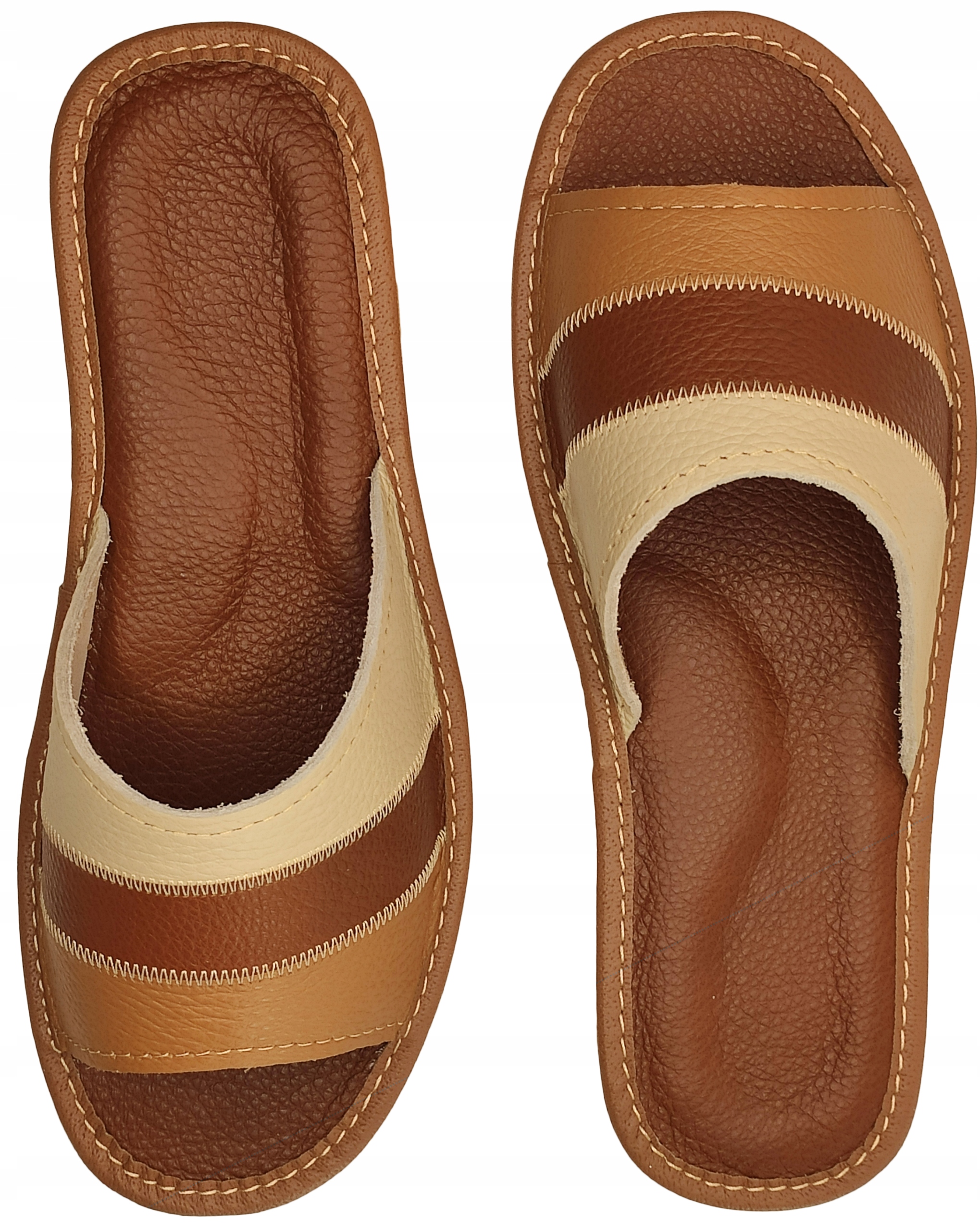 Pantofle Skórzane Damskie Kapcie Klapki PIOMAT Rozmiar 41