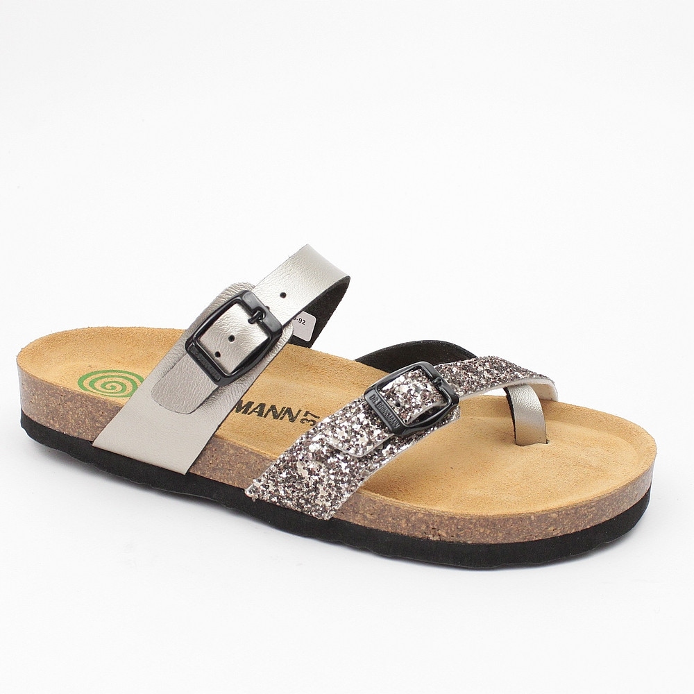 Dr. Brinkmann 700709 Stříbrné Komfortní Žabky vel. 37