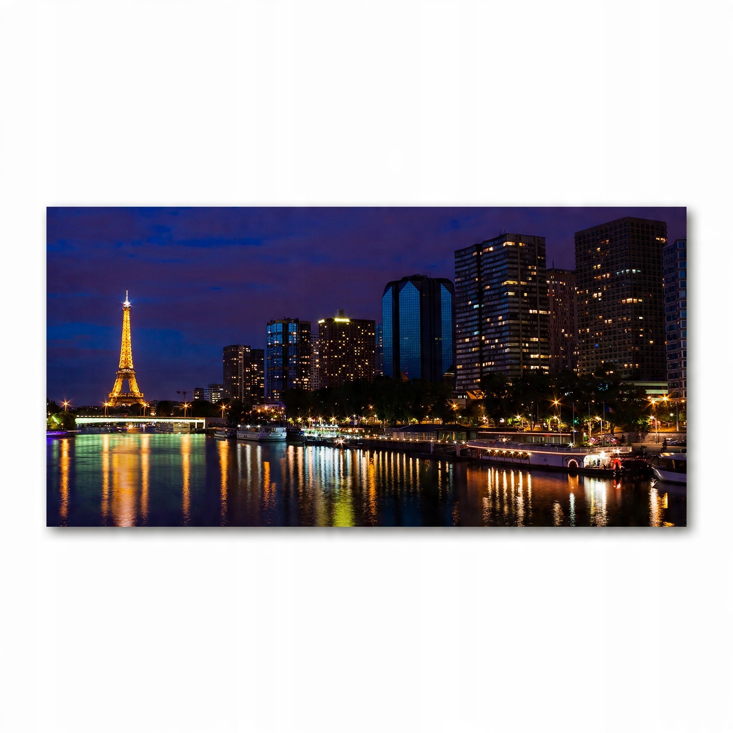 

Foto obraz na szkle akrylowym Paryż nocą 120X60 cm
