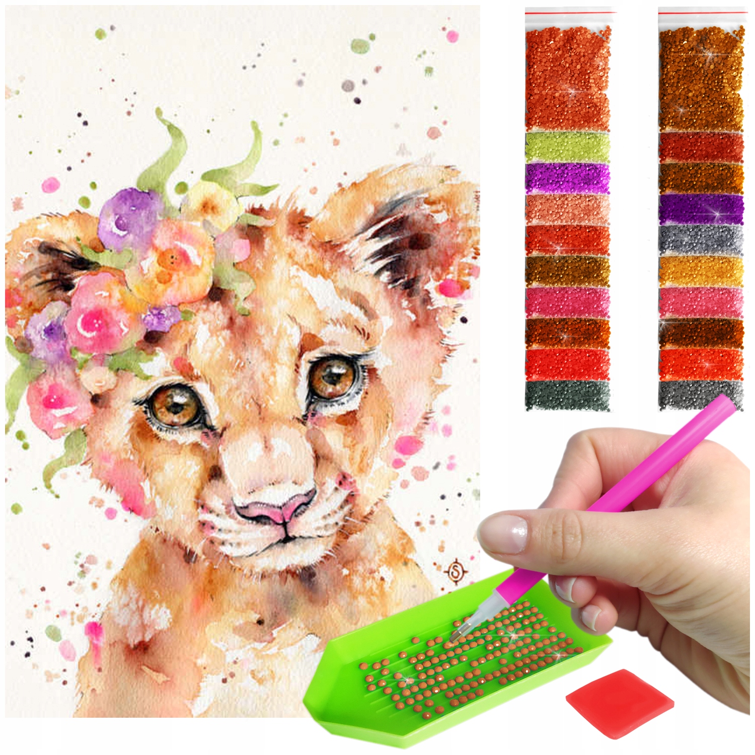 Haft Diamentový Velký 60x40cm Diamond Painting Mozaika Diamentové Příslušenství