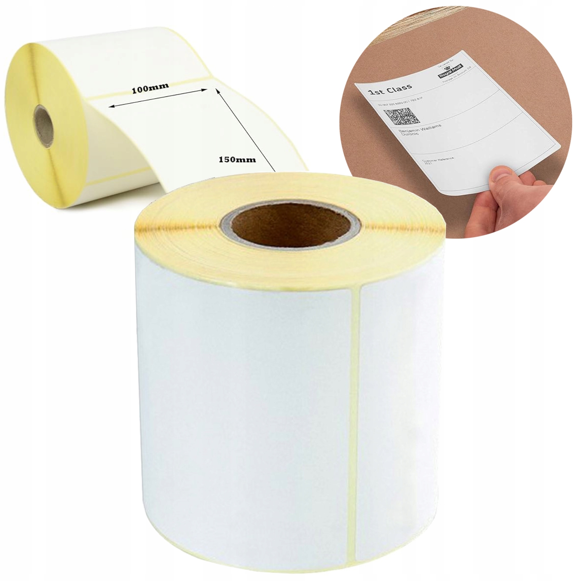 27 ks termoetikety pro kurýry 100x150mm x350 Zebra Godex Brother Td