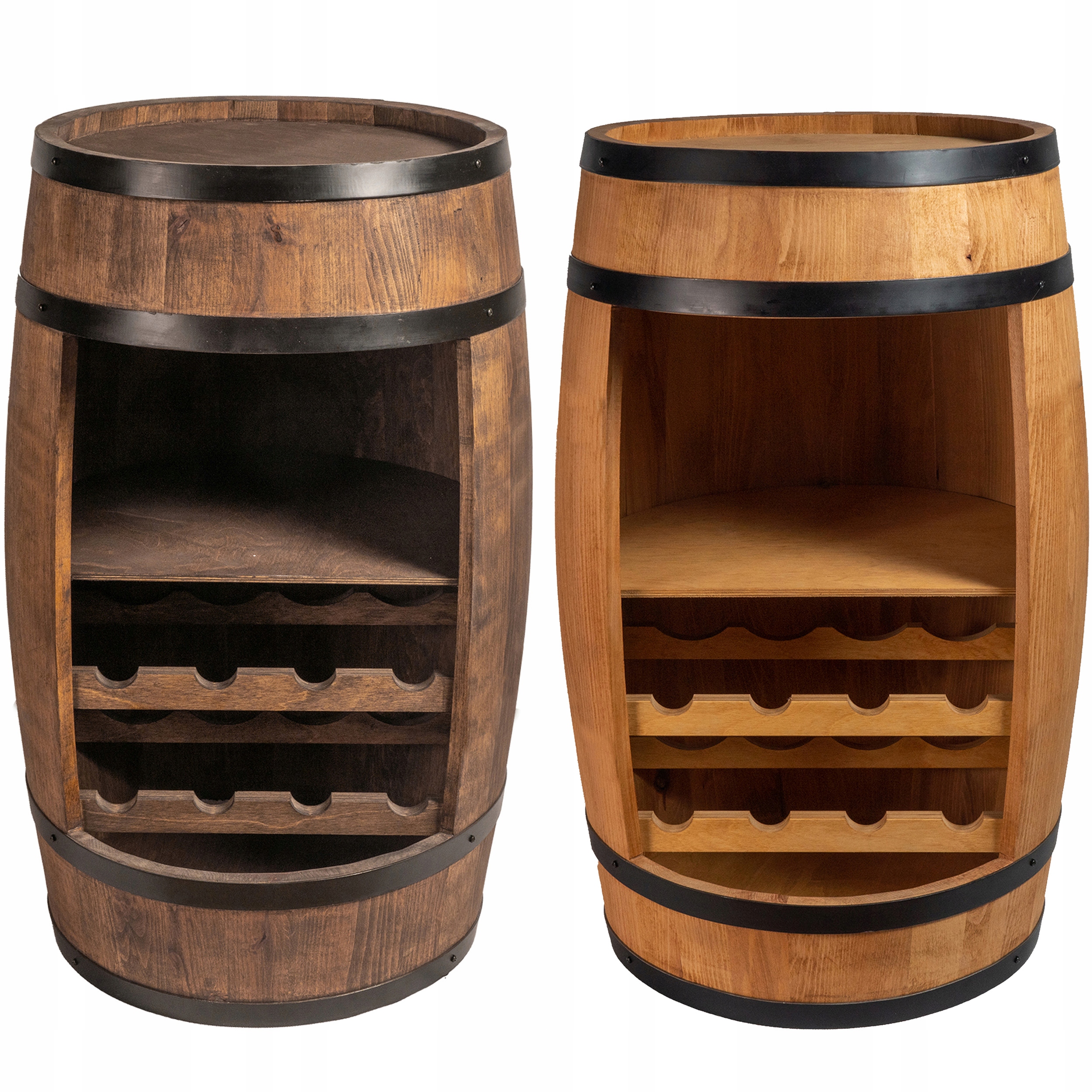 Drewniany barek LED z półką i leżakami na wino Marka Creative Cooper