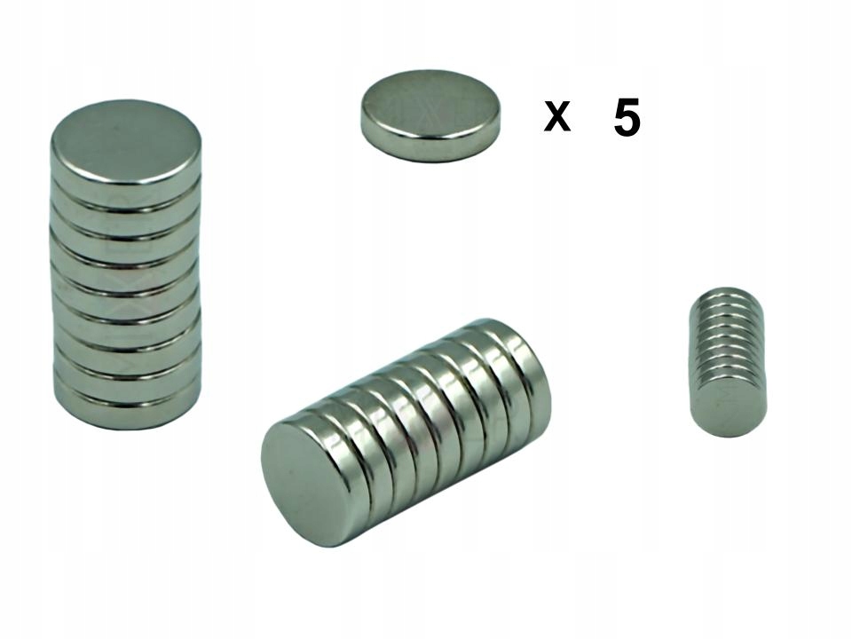 

Magnes Neodymowy 12x2,75mm Okrągły Pełny 5 sztuk