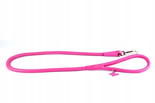 Levně Kožené vodítko pro psa Collar růžové 135cm bez přezky