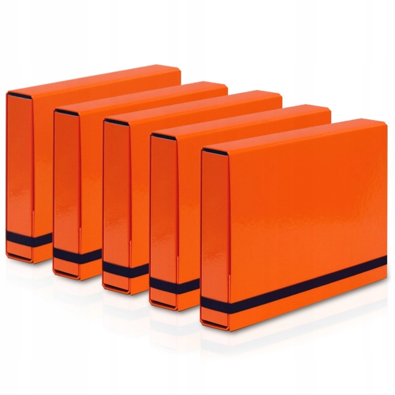 

5x Teczka A4 Vaupe Box na Dokumenty 50mm z Gumką