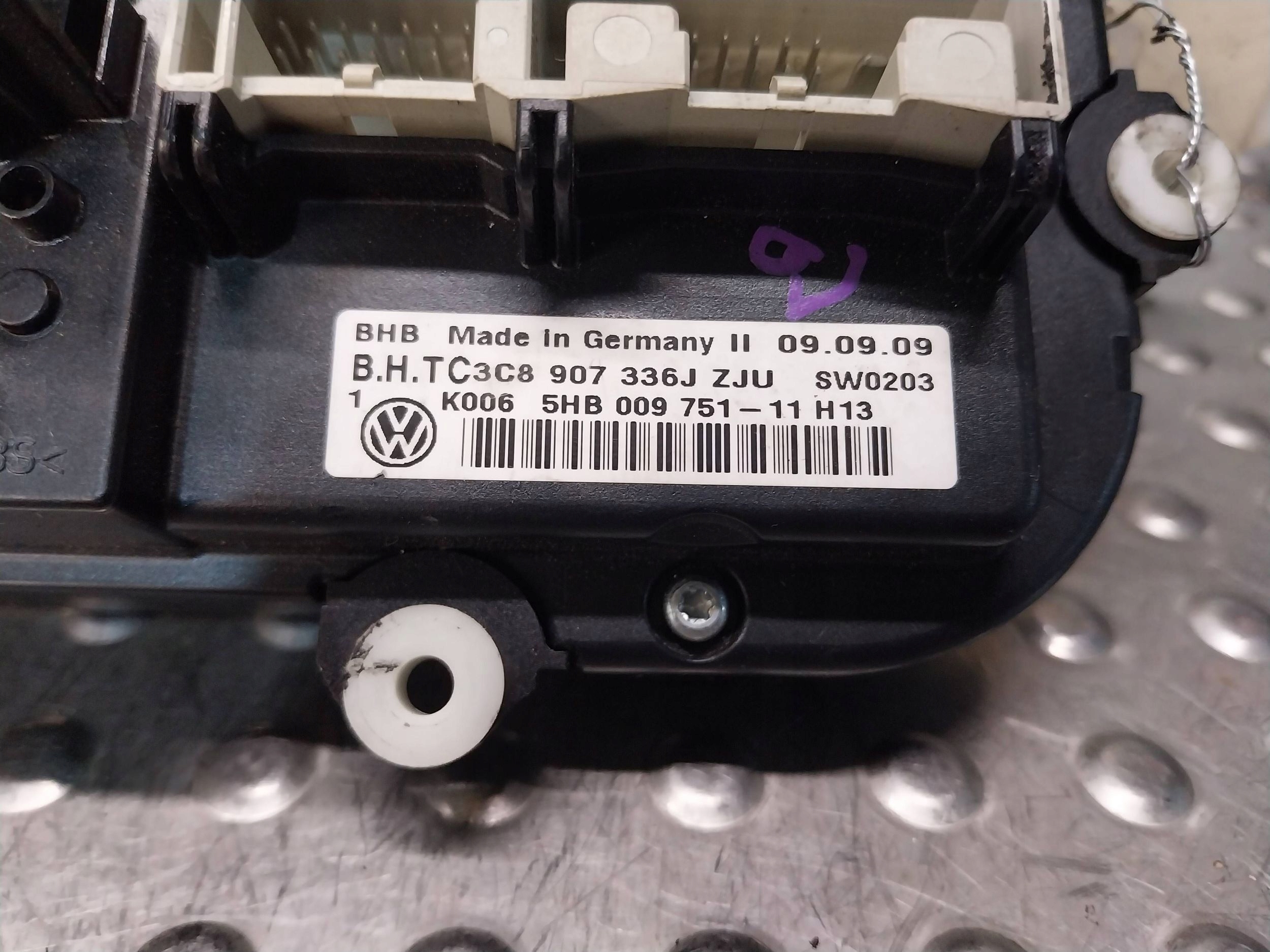 PANEL klími klimatizaci 3C8907336J VW GOLF VI PASSAT B7 CC